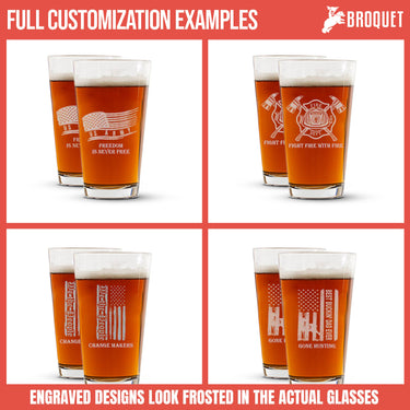 We The People With American Flag Patriotic Pint Glass
